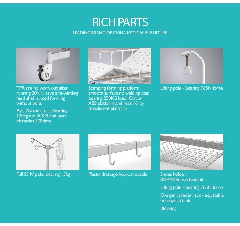 D5w5s-Sh Cheap Adjustable Professional Electric Medical Clinic ICU Bed with Side Rails