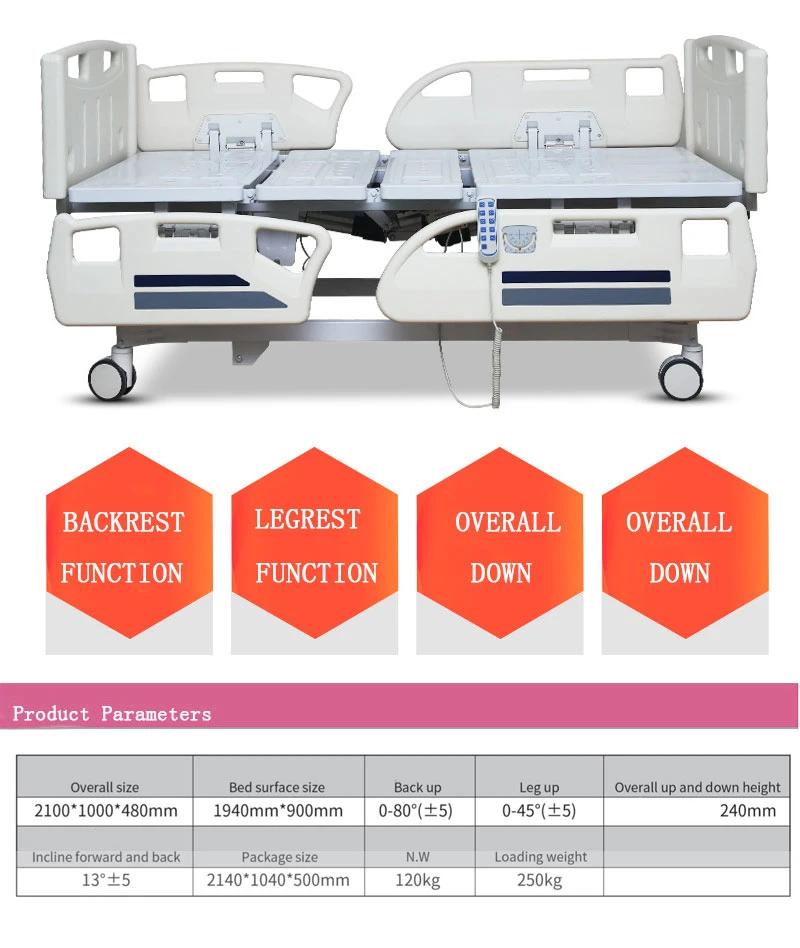 Best Price 5-Function Electrical Care Bed with Safety Voltage Motor for Hospital