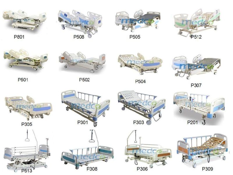 Durable Quality Hospital Nursing Equipment 1 Functional One-Crank Manual Medical Use ICU Bed for Patient