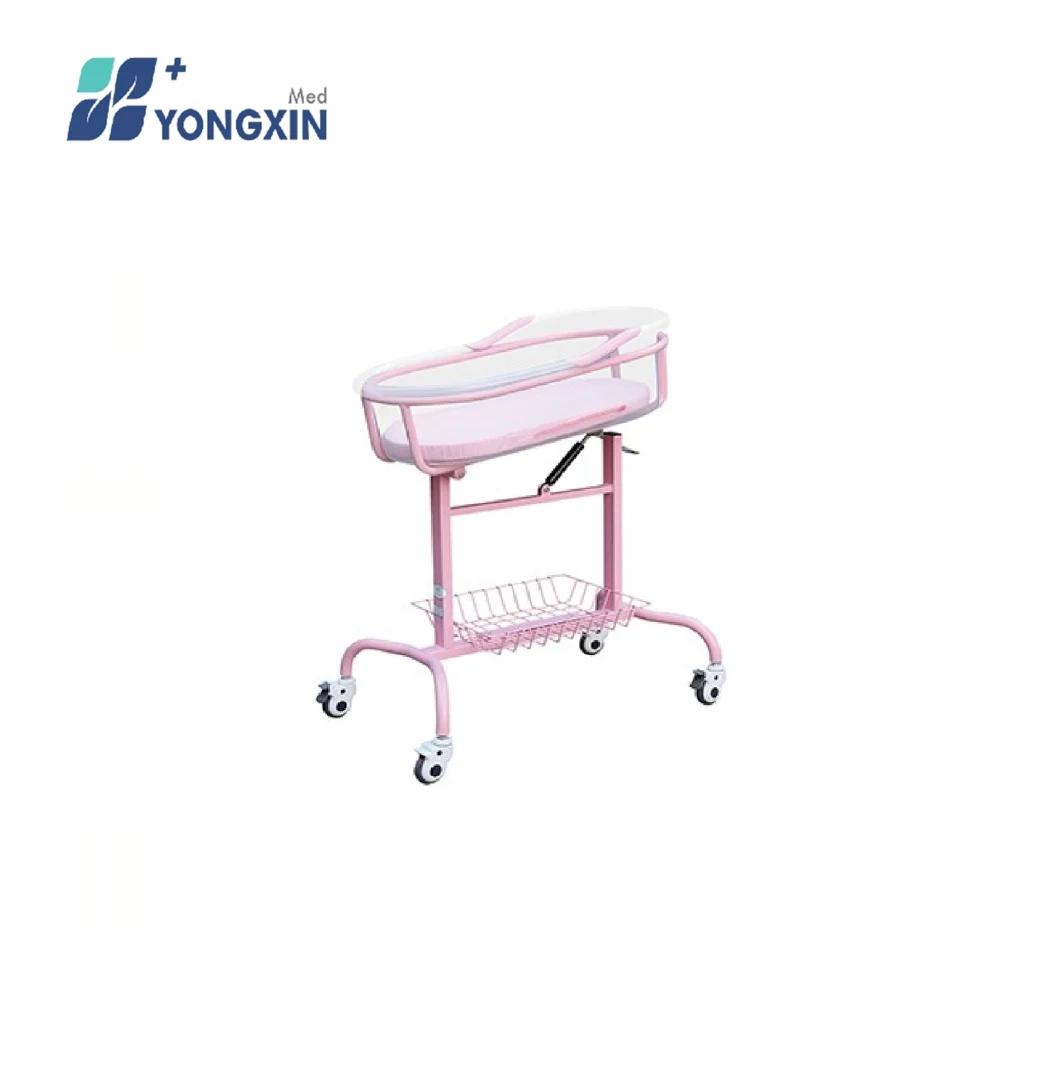 Yx-B-3 Hosital Product Powder Coated Steel Baby Bed