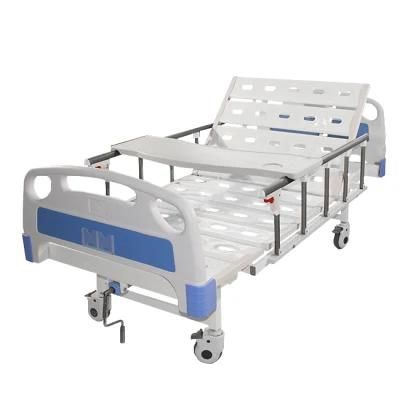 Factory Stainless Steel Medical Equipment Manual Single Function ICU Hospital Bed with Casters Manufacturers