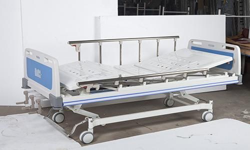 Factory Price Adjustable 3 Functions Manual Patient Hospital Bed