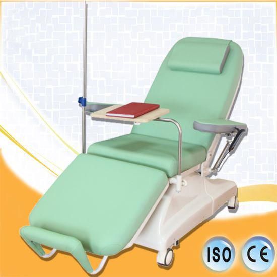 Hospital Furniture Patient Infusion Transfusion Blood Chair with IV Pole Waiting Chair