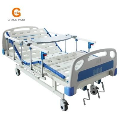 Two Function Manual Adjustable Nursing Equipment Medical Furniture Clinic ICU Patient Hospital Bed
