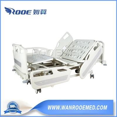 Bam308 Hospital 3 Manual Cranks Adjustable Patient ICU Care Nursing Bed ABS Four-Piece Split Lifting Guardrail