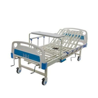 Luxury Adjustable Manual ICU Nursing Hospital Bed with Casters