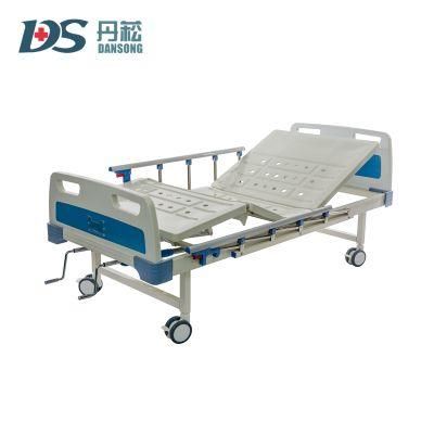 Medical Use 2 Functions Manual Hospital Bed with Electroplating Cranks