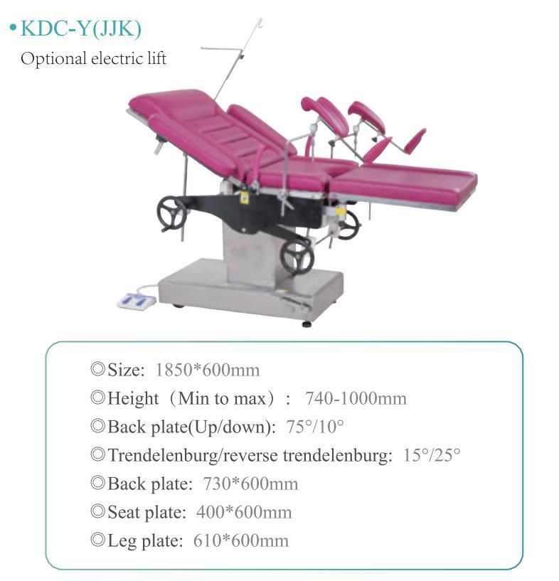 Hospital Electric Gynecology Examination Couch Medical Obstetric Surgical Table Bed Leg Holder Price