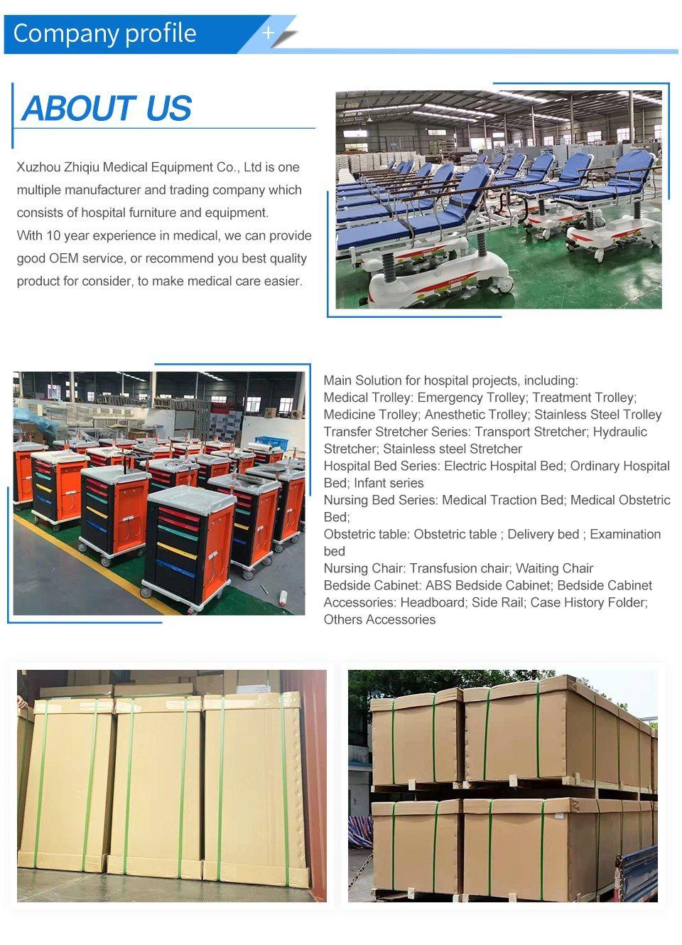 China Manufacturer Multifunctional Adjustable Three Cranks Manual Medical Bed