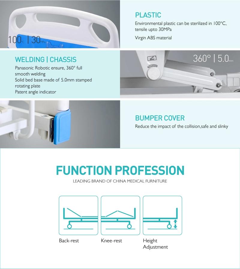 A3w Multi-Function Manual Folding Bed for Disable