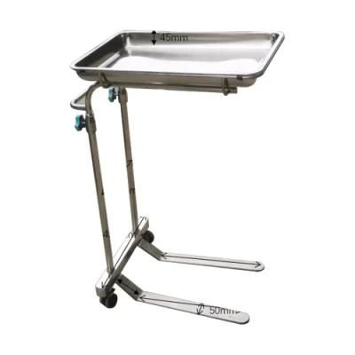 Mn-SUS002A Hospital Operating Room Tray Medical Standing Trolley Mayo Table Instrument Trolley