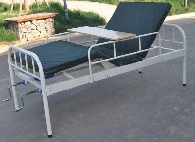 Medical Double Crank Patient Clinic Manual Hospital Bed