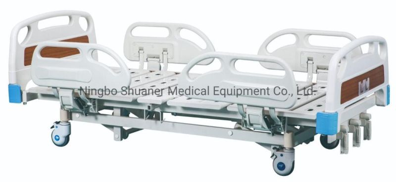 3 Function Adjustable ICU Patient Bed Steel Manual Medical Hospital Beds Price