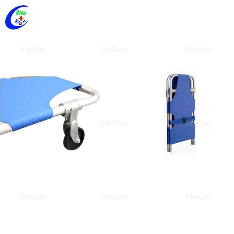 Hospital Patient Transport Emergency Stretcher Aluminum Alloy Folding Stretcher