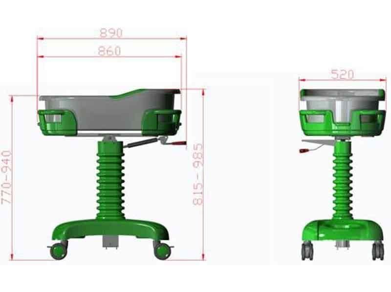 Rh-Fy01 Hospital Bed Baby Crib or Baby Cot