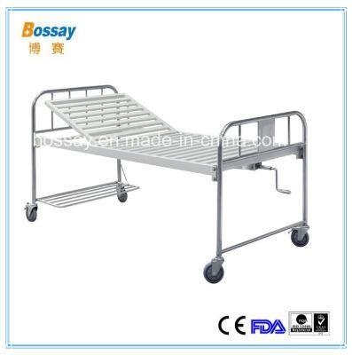 Cheap One Crank Manual Bed Hospital Manual Bed with Backrest