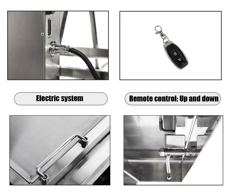 Roundfin Hight Adjustable Funeral Mortuary Freezer Corpse Transfer Trolley