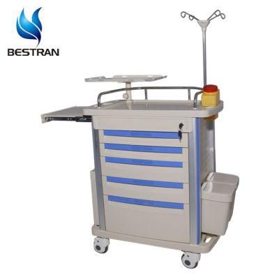 Bt-Ey001c Hospital Cart Medical Trolley with Drawers Hospital Emergency Trolleys Medical Trolley Cart Price