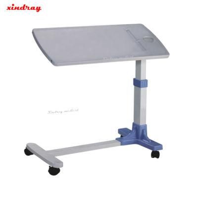 Hospital Furniture Medical ABS Adjustable Portable Movable Bedside Trolley Overbed Table for Hospital Bed