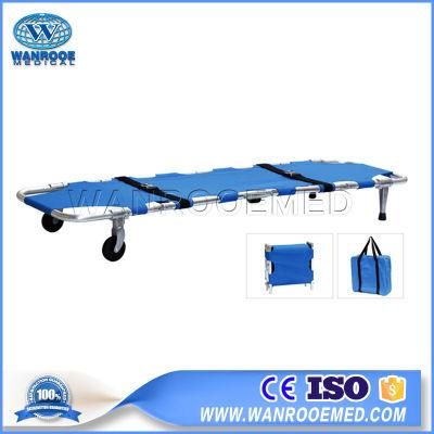 Ea-1A4 Hospital Aluminum Alloy Four Fold Folding Emergency Stetcher