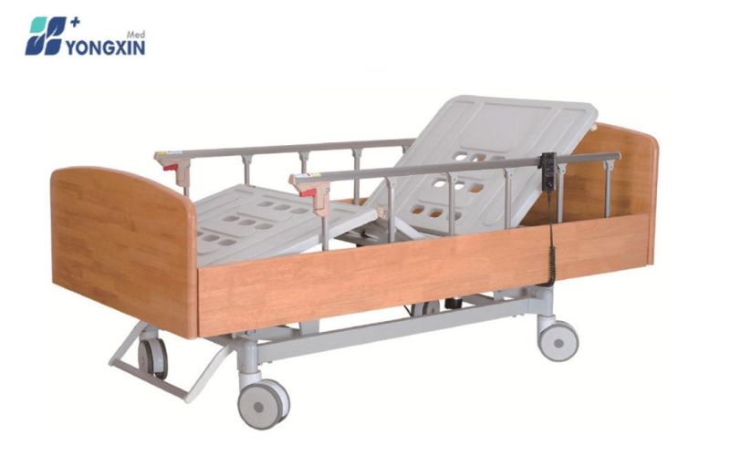 Yxz-C-008 Wooden Made Three Function Electric Hospital Bed