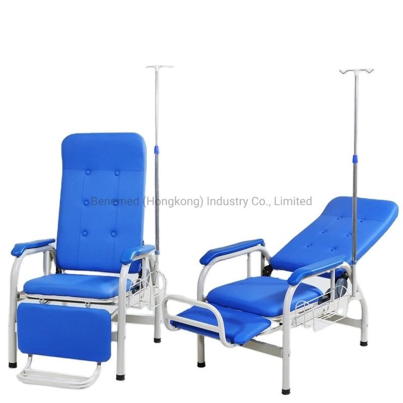 Comfortable Adjustable Reclining Chair Stainless Steel Hospital