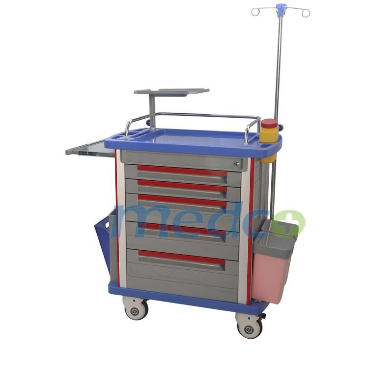 Nursing Patinet Hospital Furniture Medical Cart ABS Emergency Trolley