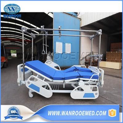 Bam402g Medical Four Crank Multi-Functional Orthopedic Nursing Traction Bed with ABS Panel