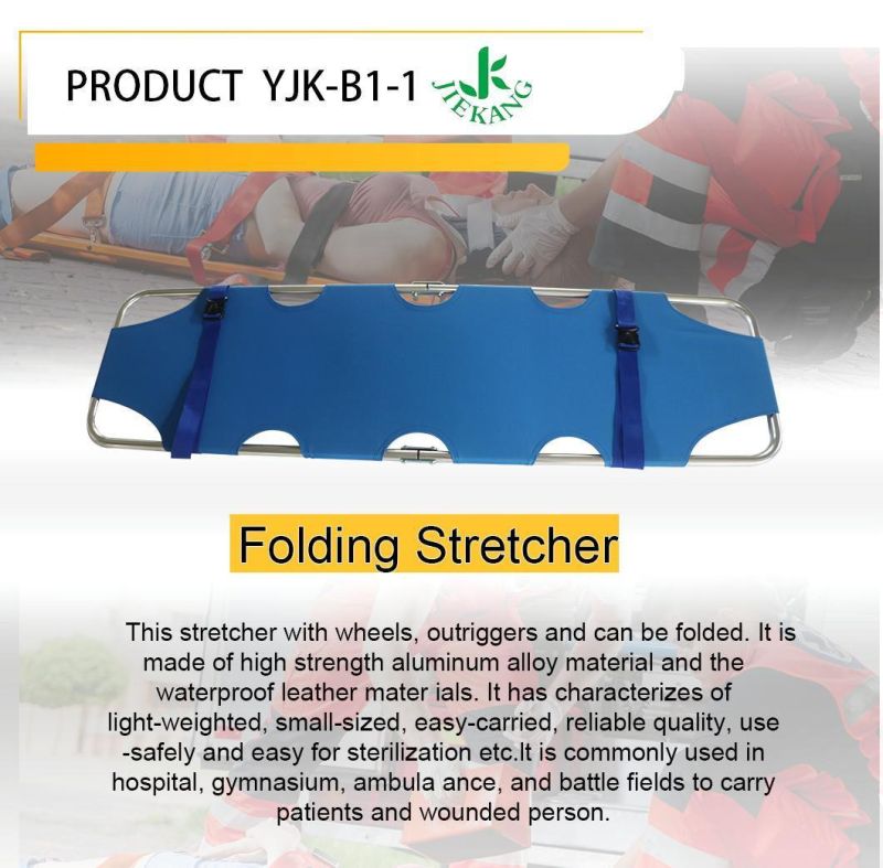 Sell Well High Quality Aluminum Alloy Firefighting Medical 2 Folding Stretcher