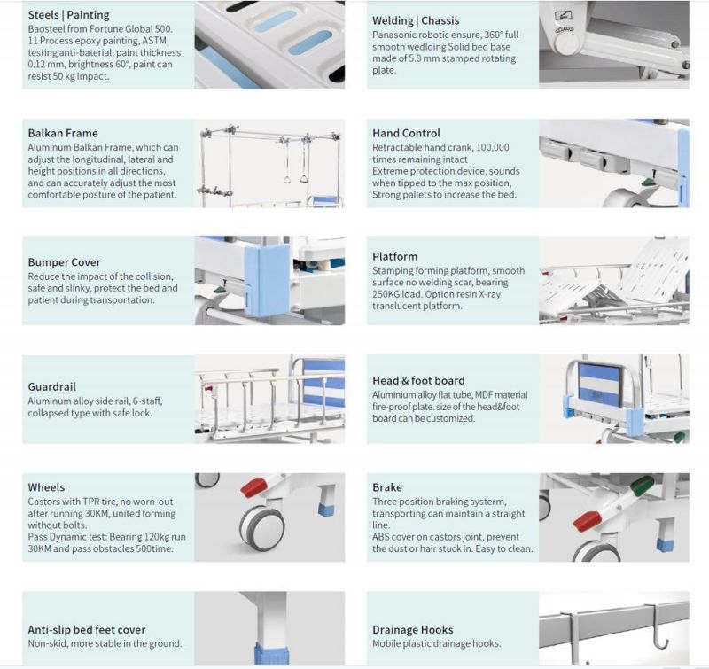 Cheap Hospital Manual Orthopedic Traction Bed for Patient