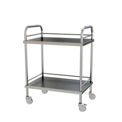 Factory Comfortable Hospital Use Emergency Stainless Steel Treatment Trolley