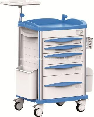 Italy New Design Hospital Surgical Trolley with Drawers Medical Emergency Crash Anaesthesia Trolley Cart Surgical Instrument Supplier
