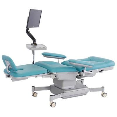 Comfortable Hospital Adjustable 3 Motors Blood Donor Draw Chair Medical Electric Dialysis Chairs