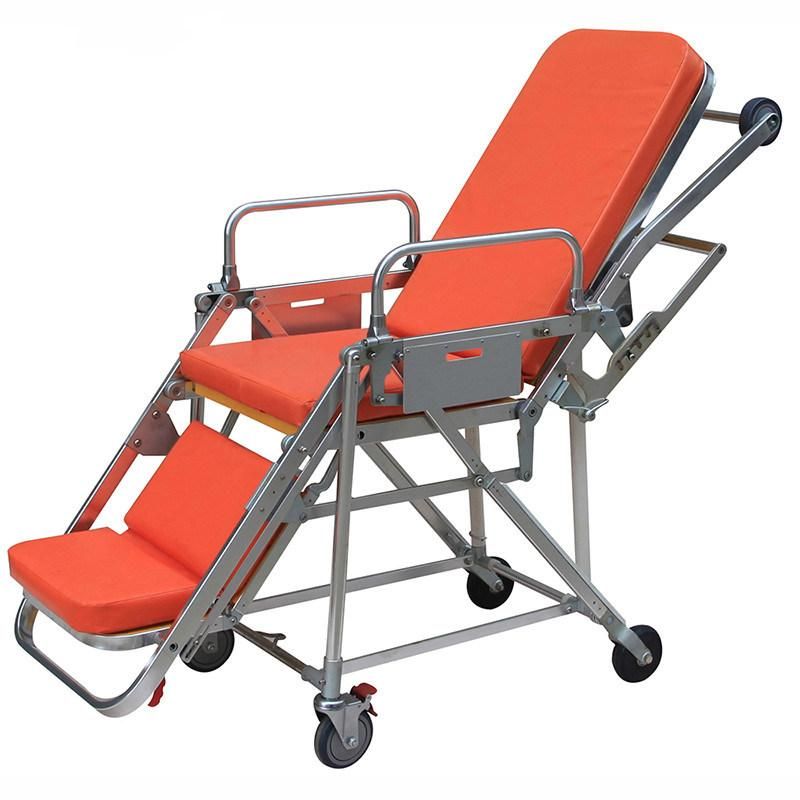 Metal Adjustable Folding Medical Chair Patient Transport Hospital Ambulance Emergency Stretcher Trolley Manufacturers