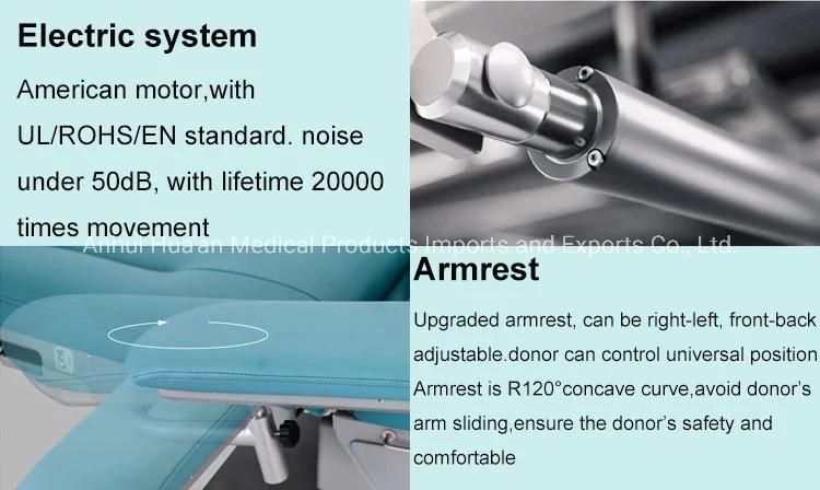 Hospital Medical Manual Reclining Transfusion Blood Extraction Donor Chair