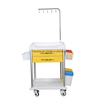 Nursing Patient Hospital Furniture Medical Device Cart ABS Emergency Trolley