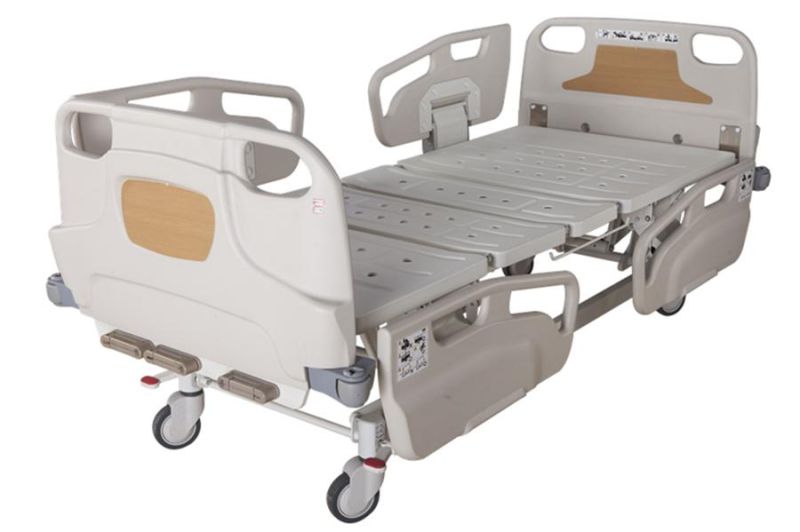 2 Functions Manual Medical Bed with Stainless Cranks for Hospital Patient