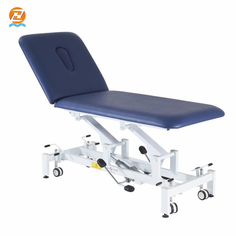 Luxury Adjustable and Moveable Three Crank Manual Hospital Medical Bed Price for Sale