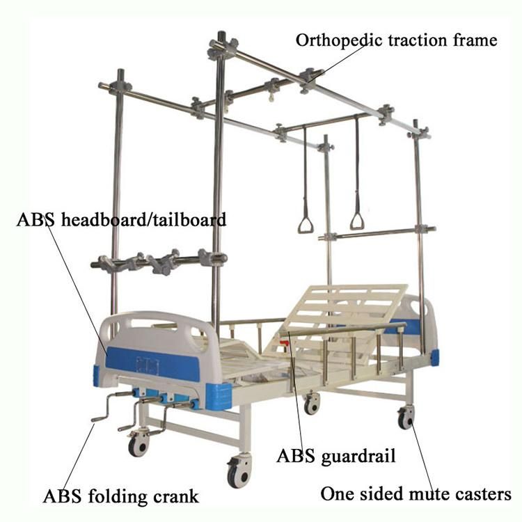 Medical Furniture Three Cranks Manual Medical Patient Orthopedic Bed