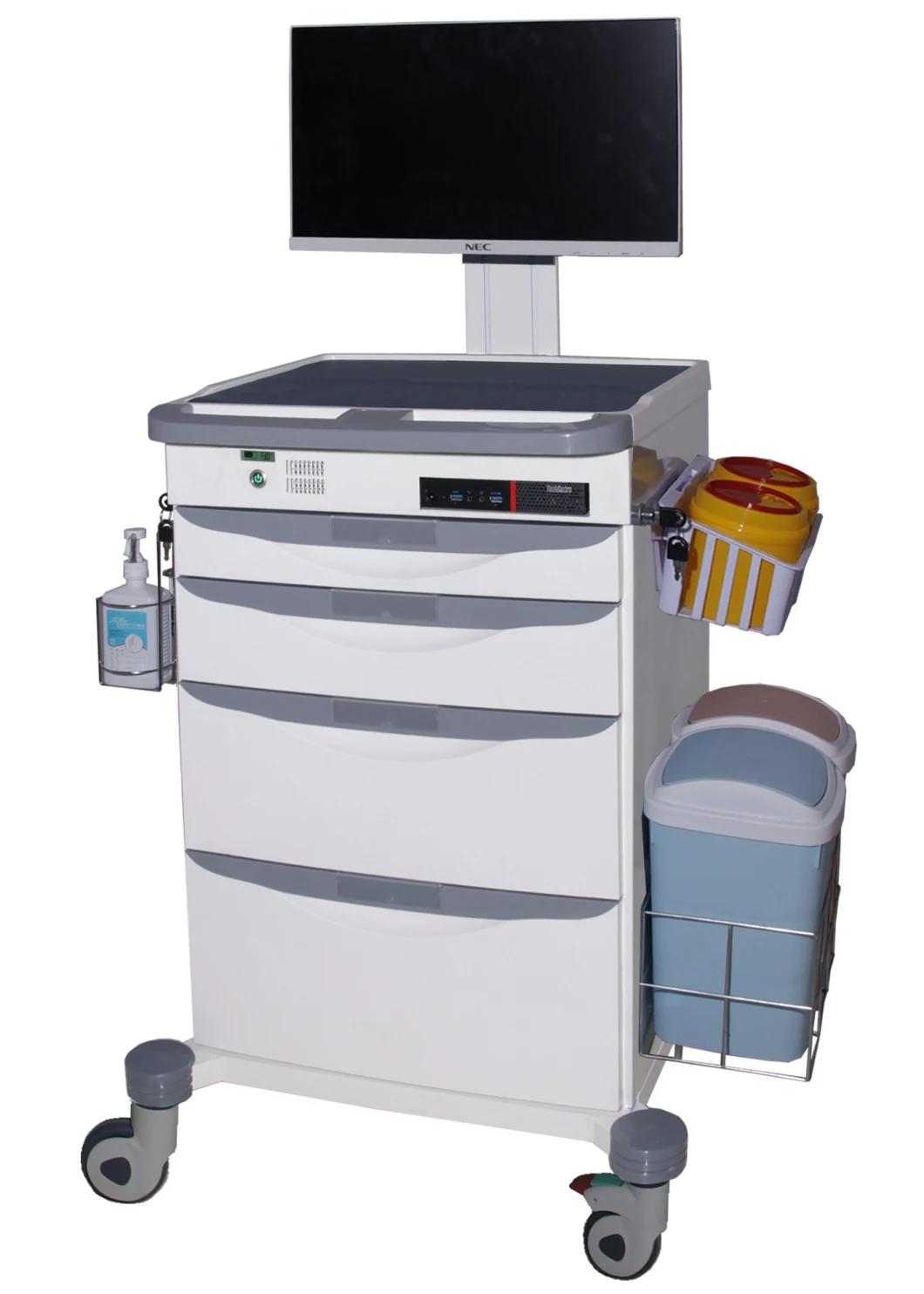 Medical Computer Carts Medical Nursing Workstation Trolley with Computer