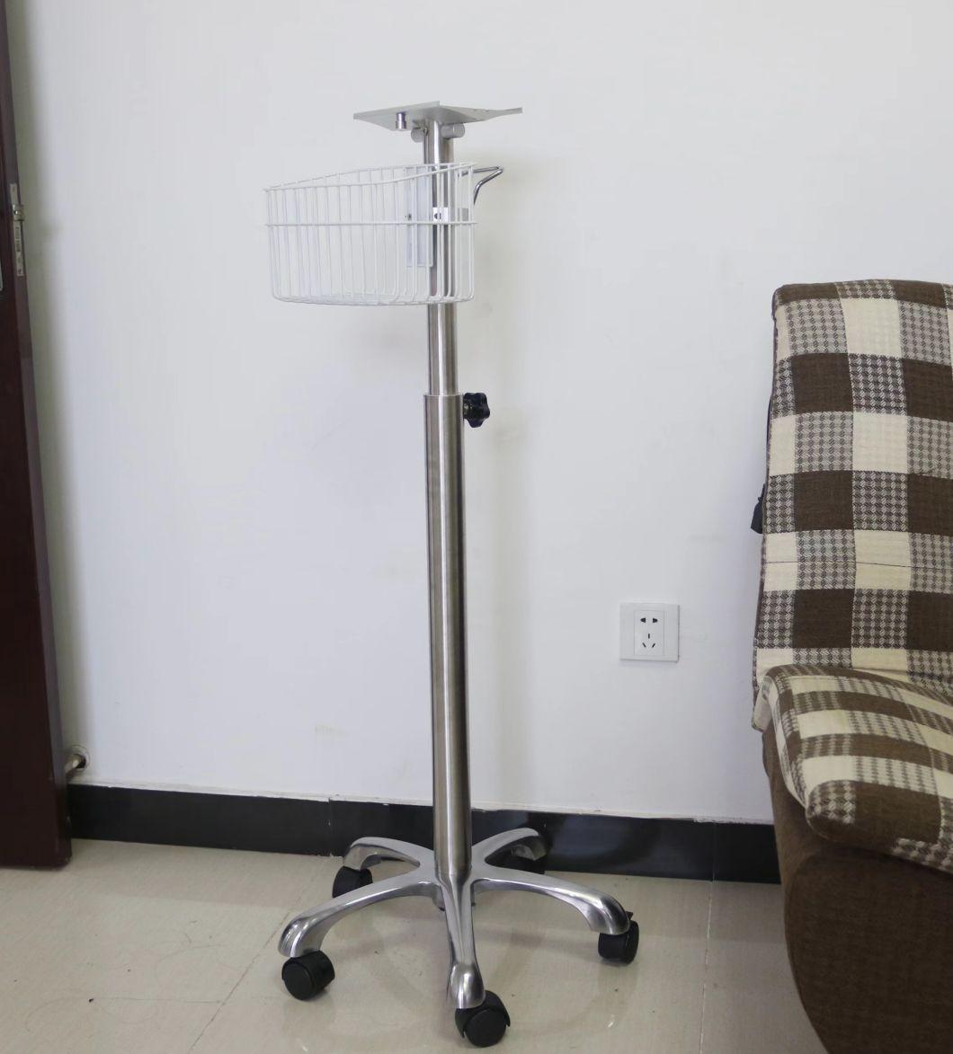 China Hospital Equipment Supplier Patient Monitor Trolley/ Cart Surgical Patient Monitor Stand Stainless Steel