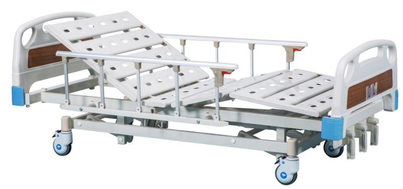 Medical Equipment Head Board Manual Hospital Bed for Clinc and Hospital