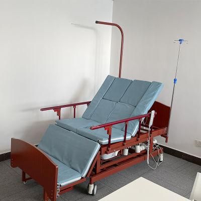 China Factory Modern Manual/Electric Hospital Nursing Bed with Toilet/Potty Electric Model Bed with Cranks