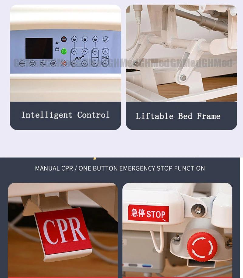 Manufacture ICU Ward Room Multifunction Electric Hospital Bed Electronic Medical Bed for Patient