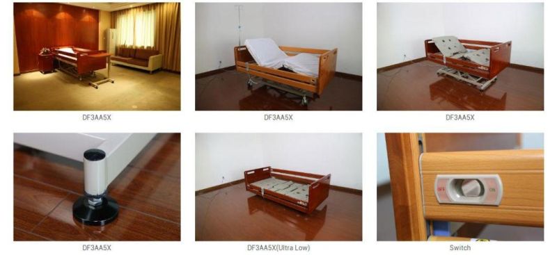Safety Care Electric Home Style Medical Patient Bed with Casters