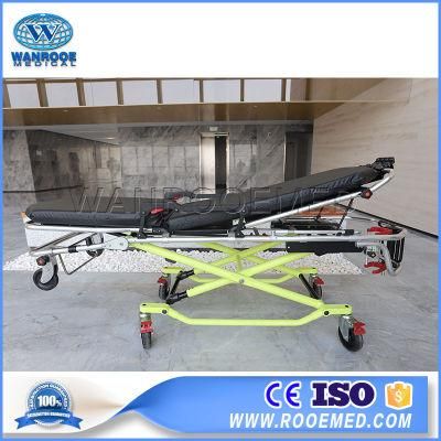 Ea-3G Hospital Low Position Aluminum Alloy Folding Automatic Loading Ambulance Stretcher for Rescue