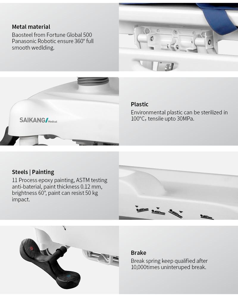 Skb041-2 Professional Team Durable Patient Transport Trolley