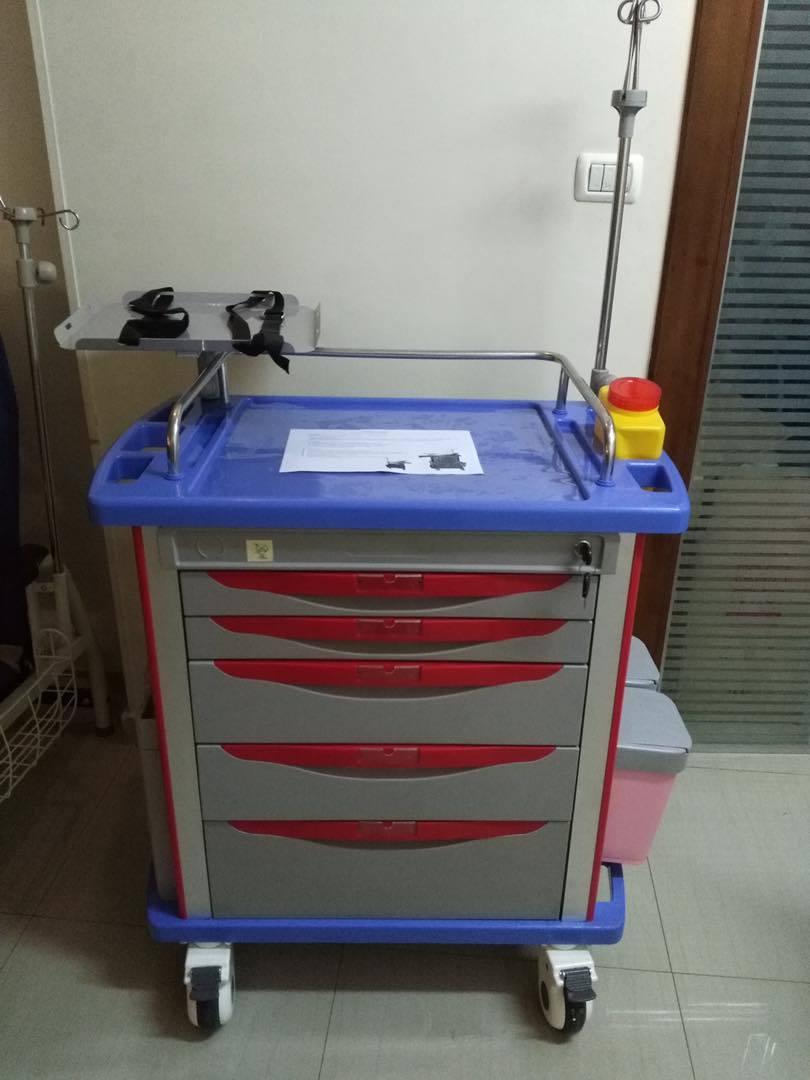 Multi Function ABS Hospital Bedside Cabinet with Drawer