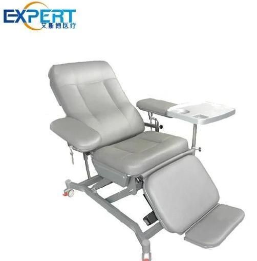 Mobile Electric Blood Donor Drawing Hemodialysis Dialysis Chair CE Marked Hospital Furniture Cheap Blood Donation Dialysis Treatment Hemodialysis Dialysis Chair