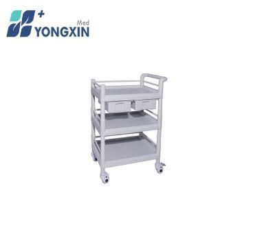 Yx-Ut301A Three Layers ABS Utility Trolley with Two Small Drawers
